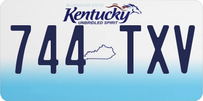 KY license plate 744TXV