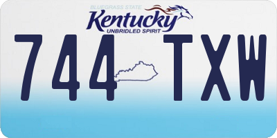 KY license plate 744TXW