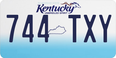 KY license plate 744TXY