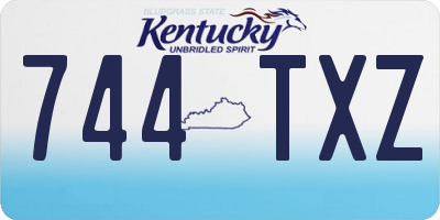 KY license plate 744TXZ