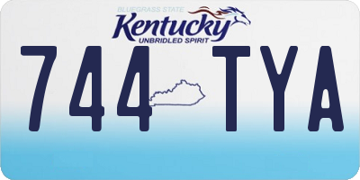 KY license plate 744TYA