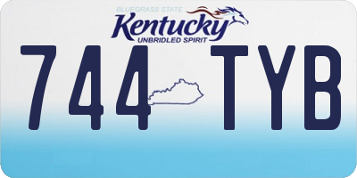 KY license plate 744TYB