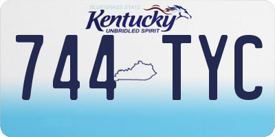 KY license plate 744TYC
