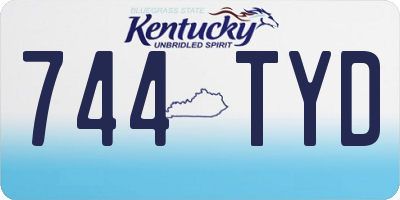 KY license plate 744TYD
