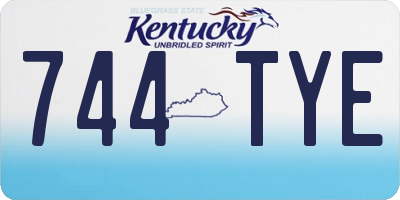 KY license plate 744TYE