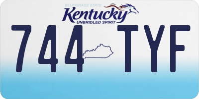 KY license plate 744TYF