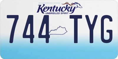 KY license plate 744TYG