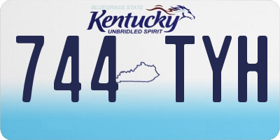 KY license plate 744TYH