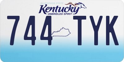 KY license plate 744TYK