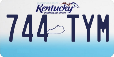 KY license plate 744TYM