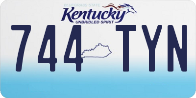 KY license plate 744TYN