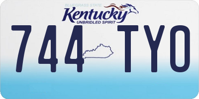KY license plate 744TYO