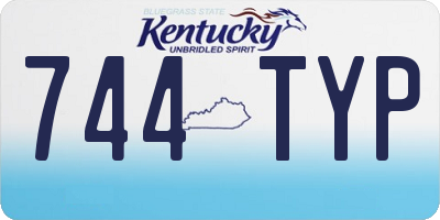 KY license plate 744TYP
