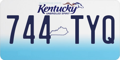 KY license plate 744TYQ