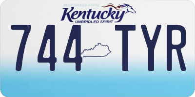 KY license plate 744TYR