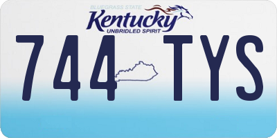 KY license plate 744TYS
