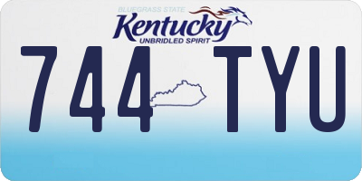 KY license plate 744TYU