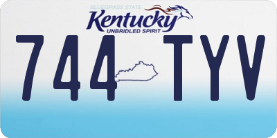 KY license plate 744TYV