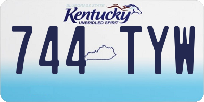 KY license plate 744TYW