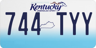KY license plate 744TYY