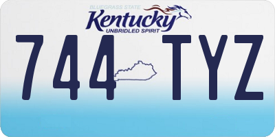 KY license plate 744TYZ