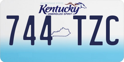KY license plate 744TZC