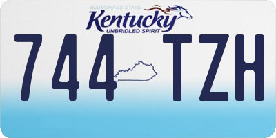 KY license plate 744TZH