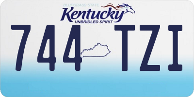 KY license plate 744TZI
