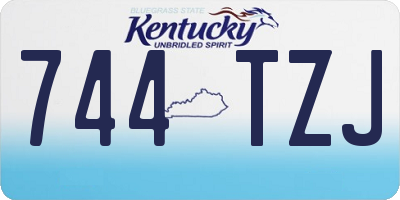 KY license plate 744TZJ