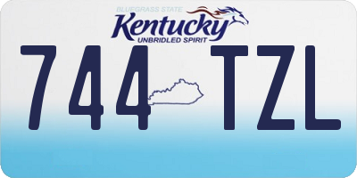KY license plate 744TZL