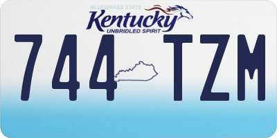 KY license plate 744TZM