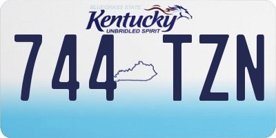 KY license plate 744TZN
