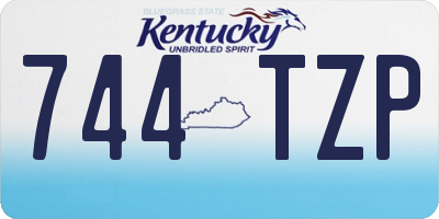 KY license plate 744TZP