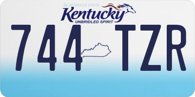KY license plate 744TZR