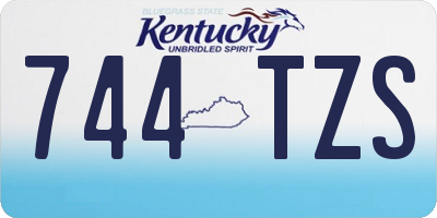 KY license plate 744TZS
