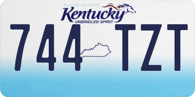 KY license plate 744TZT