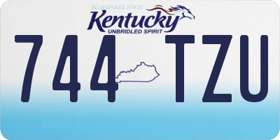 KY license plate 744TZU