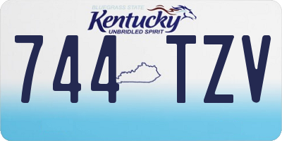 KY license plate 744TZV