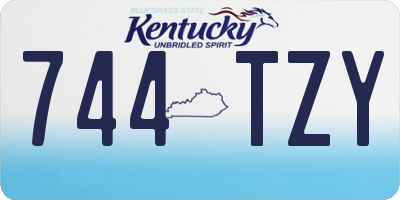 KY license plate 744TZY