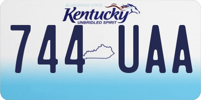 KY license plate 744UAA