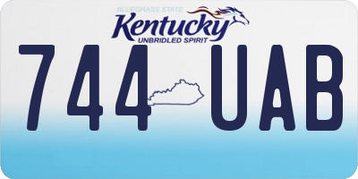 KY license plate 744UAB