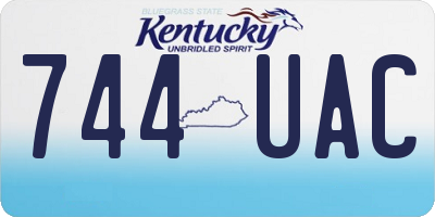 KY license plate 744UAC