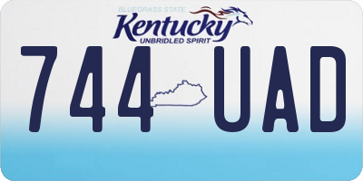 KY license plate 744UAD