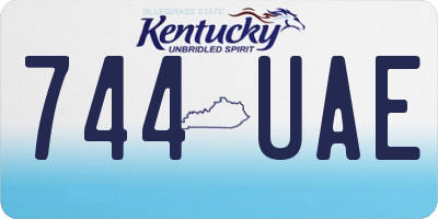 KY license plate 744UAE