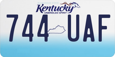 KY license plate 744UAF