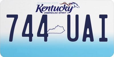 KY license plate 744UAI
