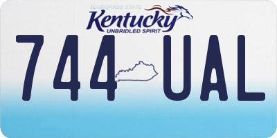 KY license plate 744UAL