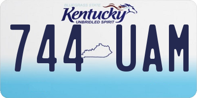 KY license plate 744UAM