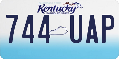 KY license plate 744UAP