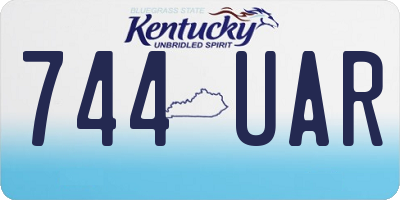 KY license plate 744UAR
